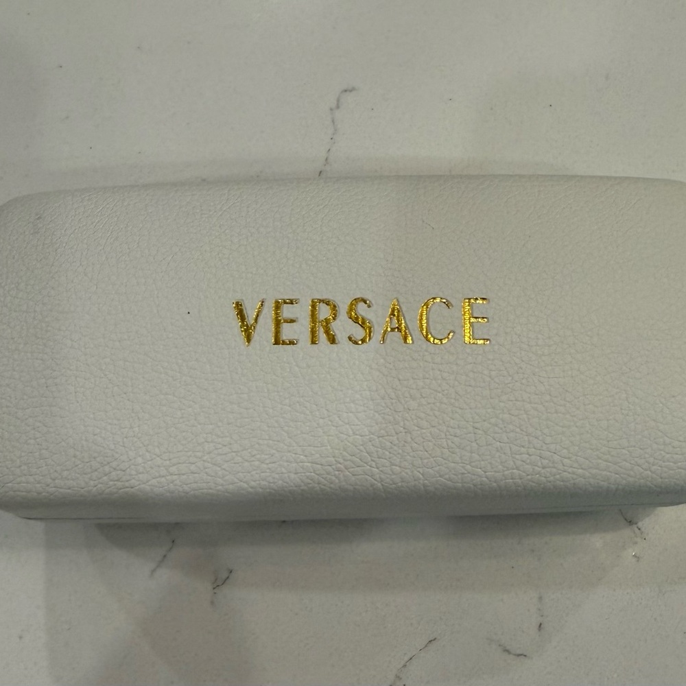 Versace Gold Logo White Sunglasses Case